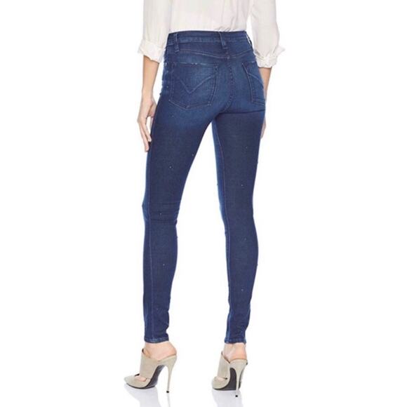 Hudson Jeans Barbara High Waist Medium Wash Raw Hem Skinny Ankle Jeans Size 26 - Picture 2 of 12